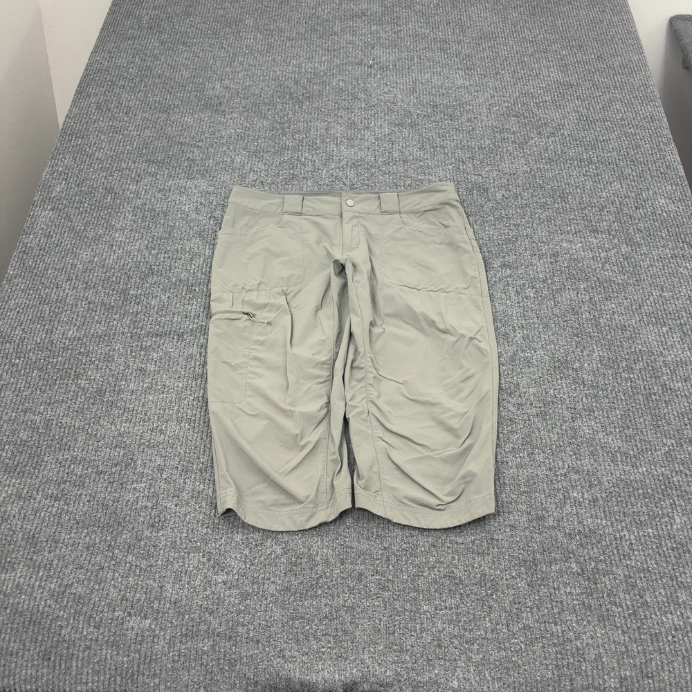 Eastern Mountain Sports Shorts Womens 6 Gray Nylon Spandex Hiking Outdoor Style